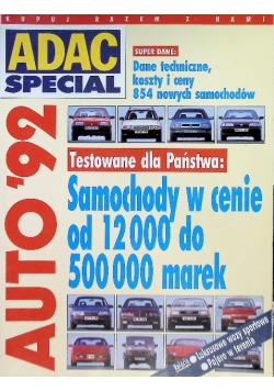 Katalog ADAC SPECIAL AUTO '92