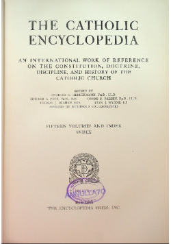 The Catholic Encyclopedia vol. XVI