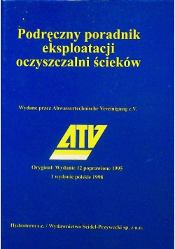 Podręczny poradnik eksploatacji oczyszczalni ścieków