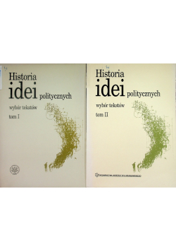 Historia idei politycznych Tom I i II