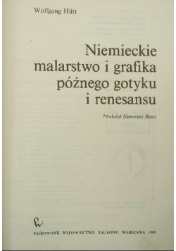 Niemieckie malarstwo i grafika późnego gotyku i renesansu
