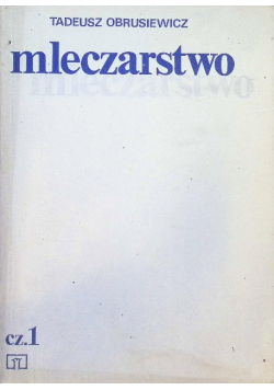 Technologia Mleczarstwa Część 1