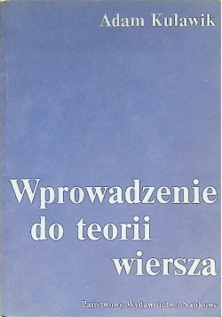 Wprowadzenie do teorii wiersza