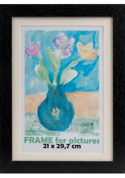 Ramka drewniana Paint czarna 25,5x34x5cm