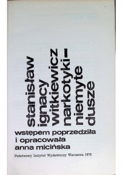 Narkotyki niemyte dusze