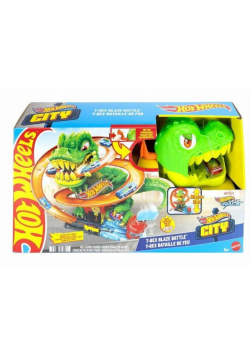 Hot Wheels City Zakręcony tor Remiza T-Rexa