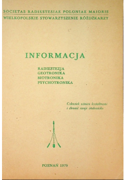 Informacja radiestezja geotronika biotronika psychotronika