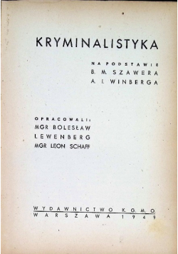 Kryminalistyka 1949 r.