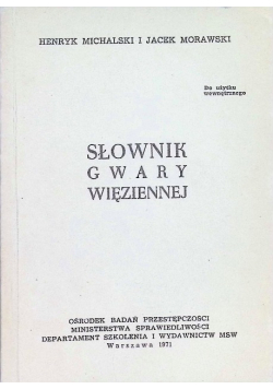 Słownik gwary więziennej