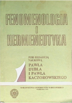 Fenomenologia i hermeneutyka