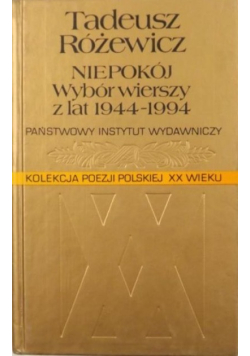 Niepokój wybór wierszy z lat 1944 -1994