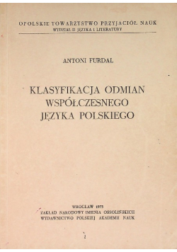 Klasyfikacja odmian współczesnego języka polskiego