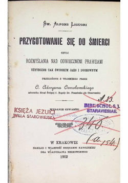 Przygotowanie się do śmierci 1902 r.