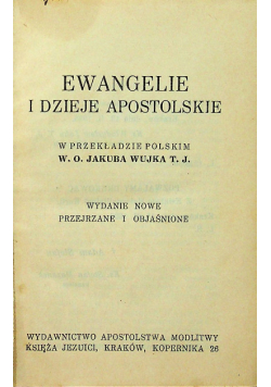 Ewangelie i dzieje apostolskie 1936 r.