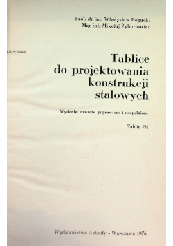 Tablice do projektowania konstrukcji stalowych