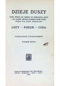 Dzieje duszy czyli żywot Świętej Teresy od Dzieciątka Jezus 1926 r.