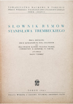 Słownik rymów Stanisława Trembeckiego