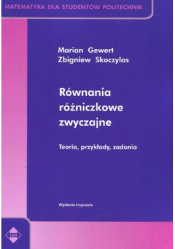 Równania różniczkowe zwyczajne