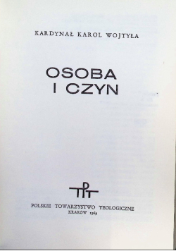 Osoba i czyn