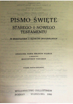 Pismo Święte Starego i Nowego Testamentu