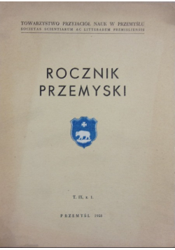 Rocznik przemyski Tom IX Zeszyt 1