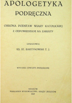Apologetyka podręczna 1923 r.