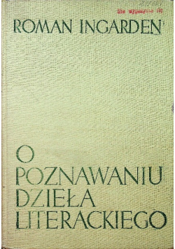 O poznawaniu dzieła literackiego
