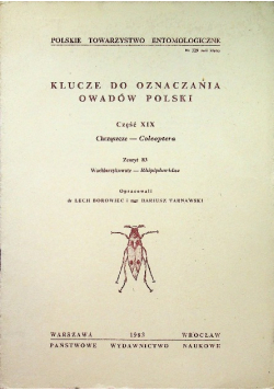 Klucze do oznaczania owadów Polski Część XIX Chrząszcze Coleoptera Zeszyt 83