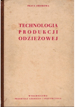 Technologia produkcji odzieżowej