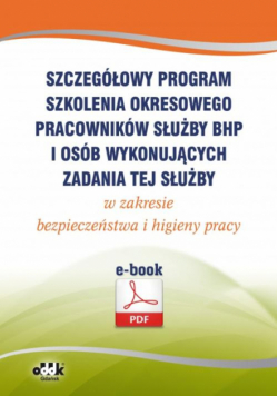 Szczegółowy program szkolenia okresowego pracowników służby bhp i osób wykonujących zadania tej służby w zakresie bezpieczeństwa i higieny pracy (e-book)
