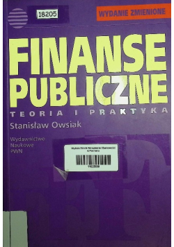 Finanse publiczne Teoria i praktyka