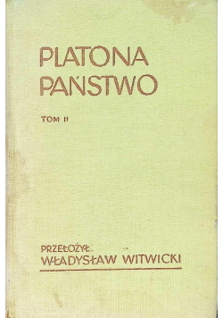 Platona Państwo Tom II