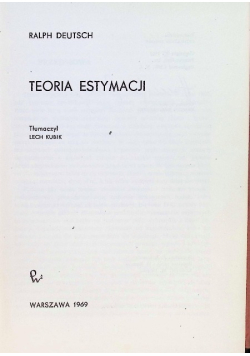 Teoria Estymacji