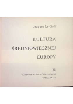 Kultura średniowiecznej Europy