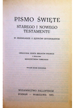 Pismo święte Starego i Nowego Testamentu