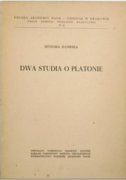 Dwa studia o Platonie