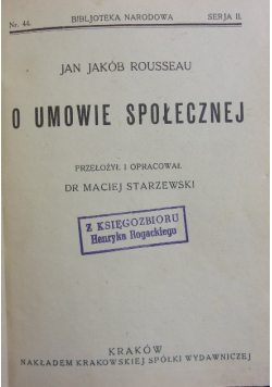 O umowie społecznej 1927 r.