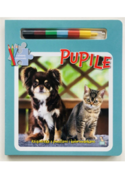 Pupile Książka z puzzlami, kolorowankami i kredką