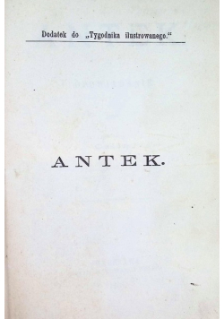 Antek opowiadanie 1891 r.