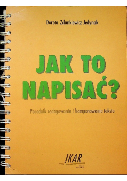 Jak to napisać