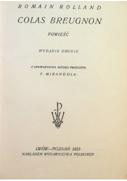 Colas Breugnon 1923 r.
