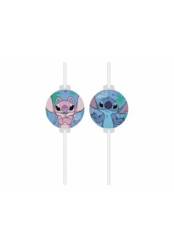 Rurki papierowe z medalionem Stitch&Angel 4szt