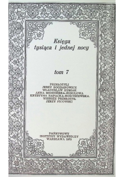 Księga tysiąca i jednej nocy Tom 7