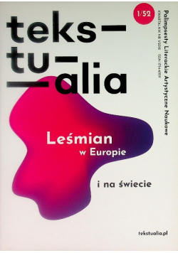 Tekstualia Nr 1 / 18 Leśmian w Europie i na świecie
