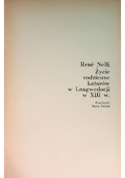 Życie codzienne katarów w Langwedocji w XIII w.
