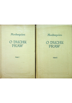 O duchu praw Tom 1 i 2