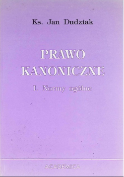 Prawo kanoniczne normy ogólne