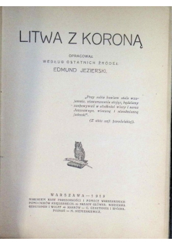 Litwa z Koroną 1919 r.