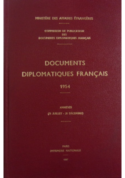 Documents Diplomatiques Francais 1954