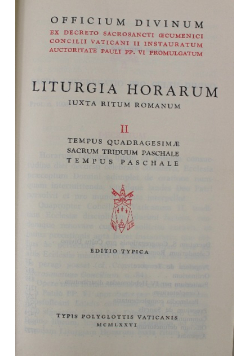 Liturgia Horarum Tom II